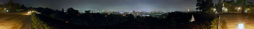 仙台城跡（青葉城跡）・本丸跡からの360度パノラマ夜景写真