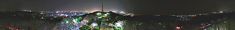 湘南平(高麗山公園)のパノラマ夜景写真