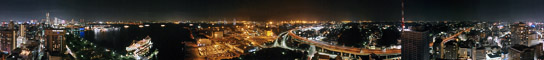 横浜マリンタワーからの360度パノラマ夜景写真