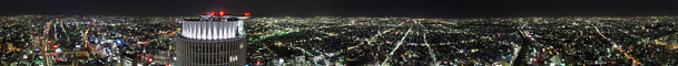 360度パノラマ夜景写真