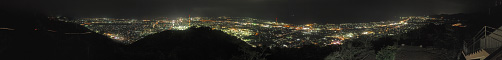 愛宕山公園（愛宕山展望台）からのパノラマ夜景写真